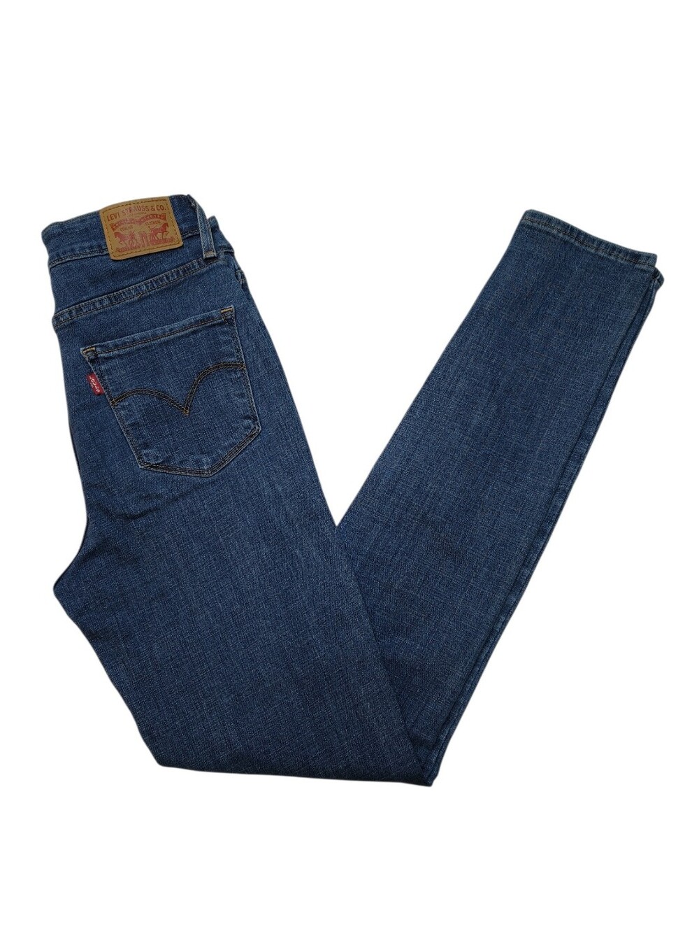 Levi's 721 High Rise Skinny Jeans in Dark Indigo Blue Size 28